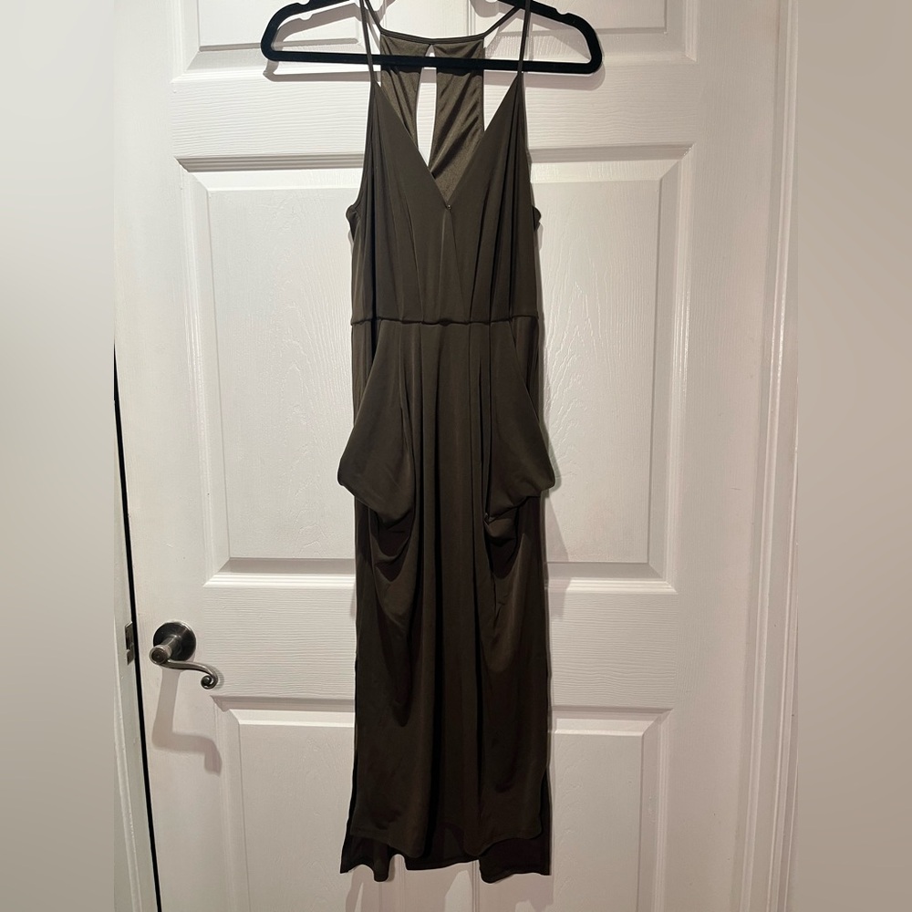 BCBGeneration Deep Olive Maxi Dress